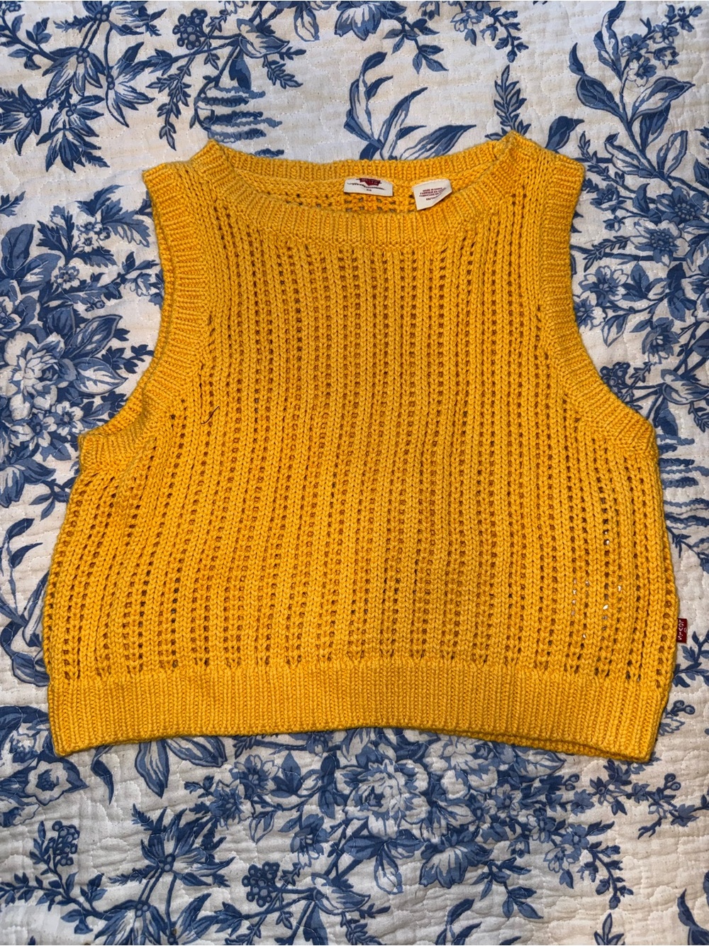 Levi's Mustard Yellow Cropped Knit Tank